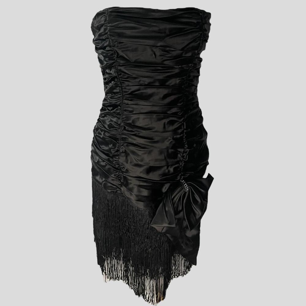 Y2k black goth strapless